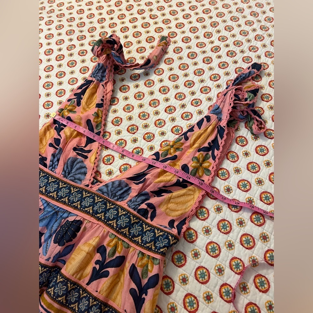 FARM Rio Pink and Blue Floral Midi Dress - Picture 8 of 11